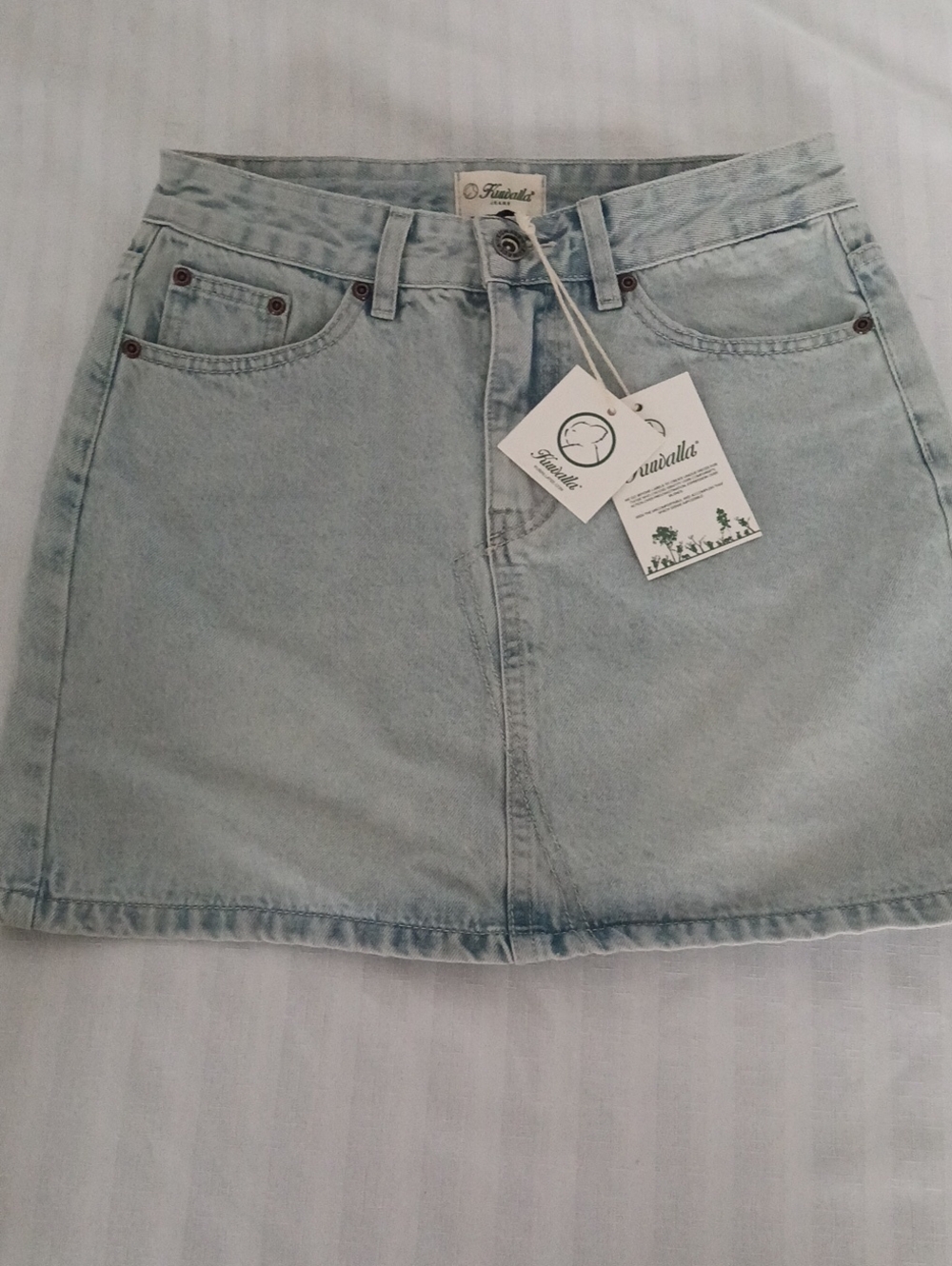 Light Blue Denim Mini Skirt NEW